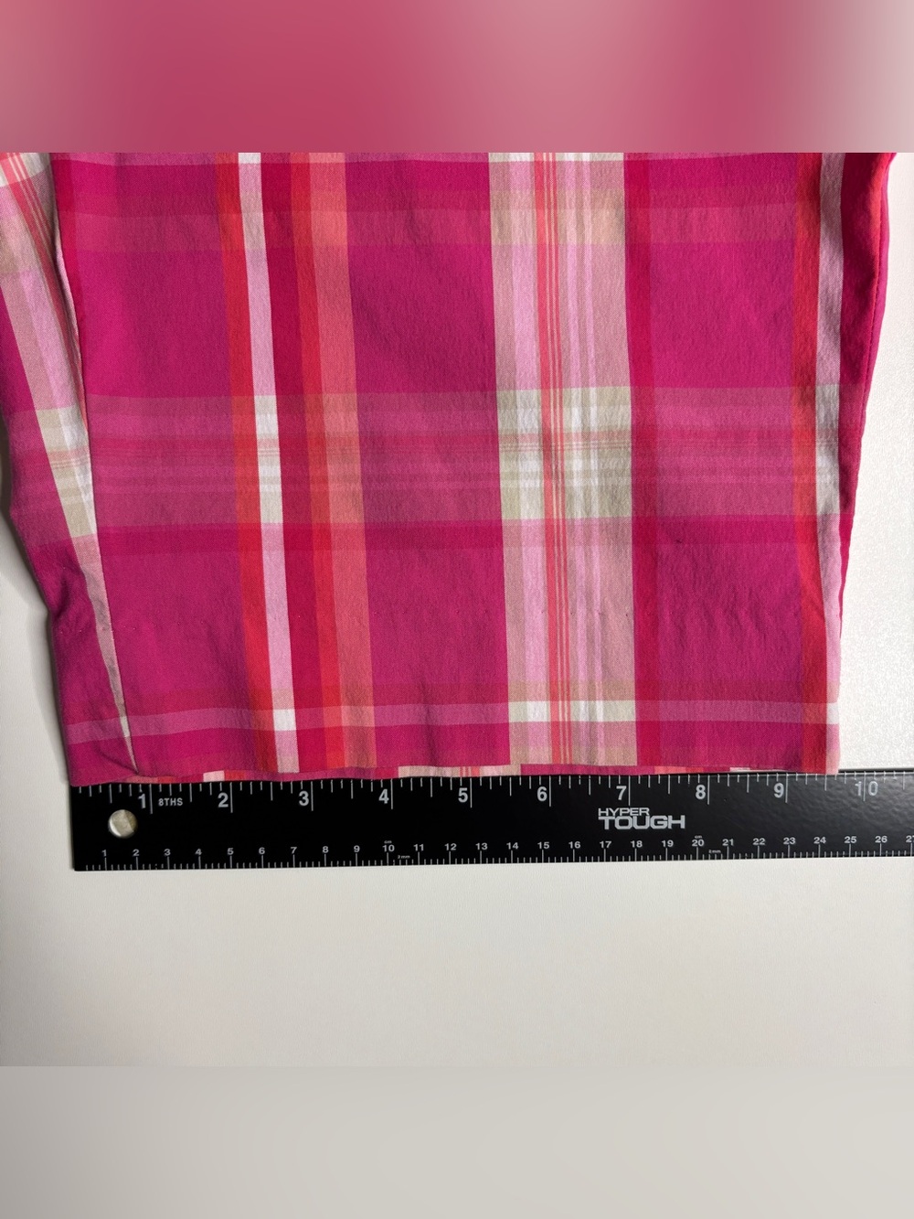 Jones New York Pink Plaid Bermuda Shorts Size 6 Preppy Summer Golf - Picture 10 of 12